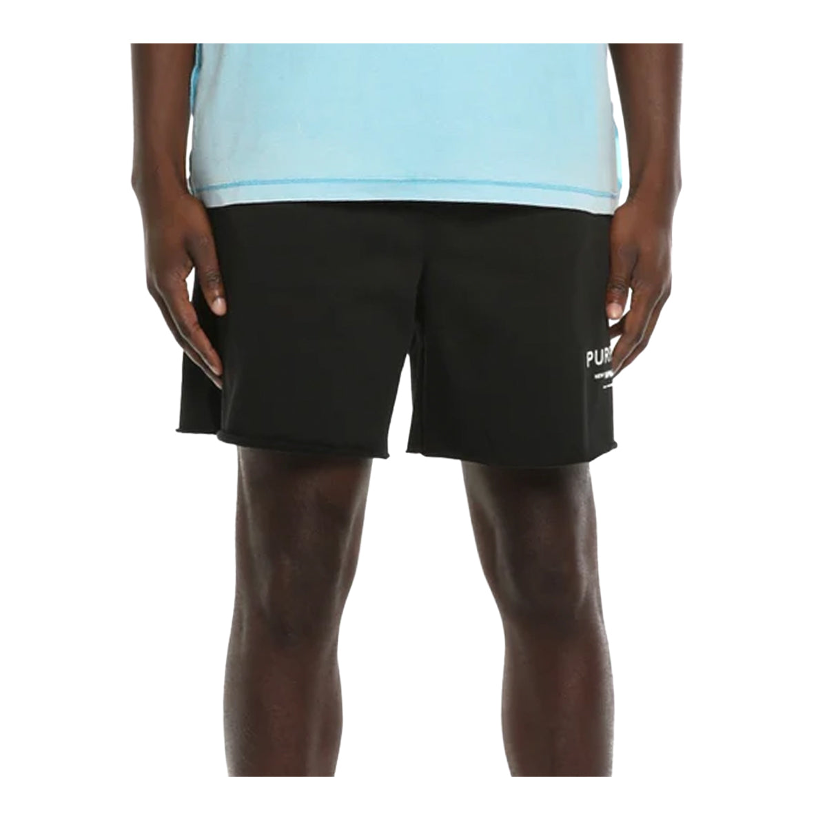 Purple Brand Mens MWT Fleece PO Shorts M4218-MBRS226 Black
