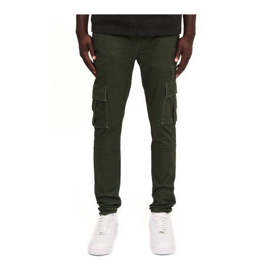 Purple Brand Mens Brushed Twill Cargo Pants M5075-BTMI225 Green