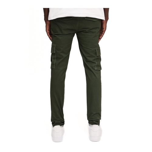 Purple Brand Mens Brushed Twill Cargo Pants M5075-BTMI225 Green