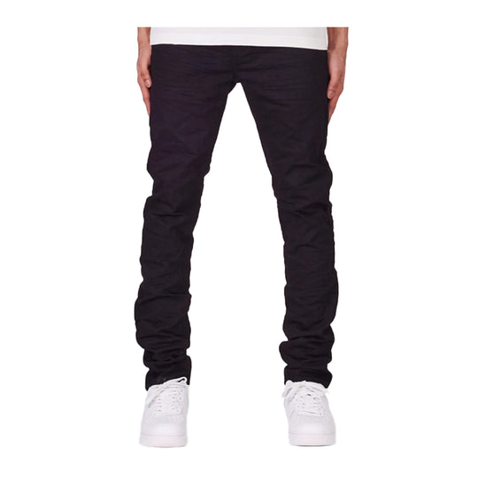 Purple Brand Mens Skinny Fit Jeans P001-BLKR222 Black Raw