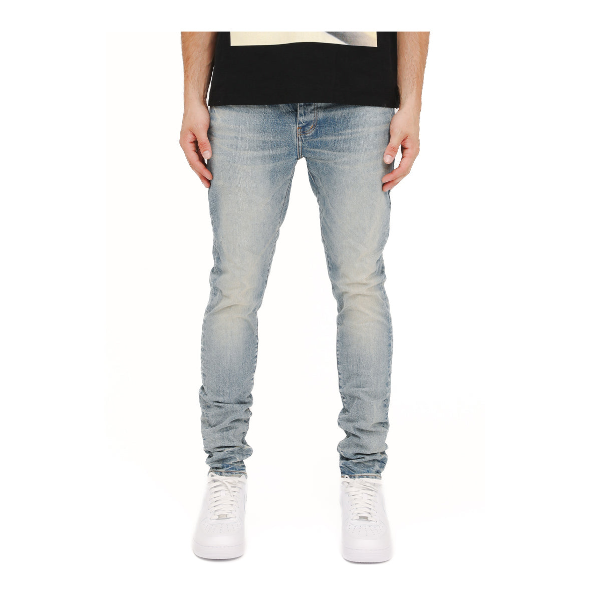 Purple Brand Mens Blue Nile Skinny Fit Jeans P001-BNLI225 LT