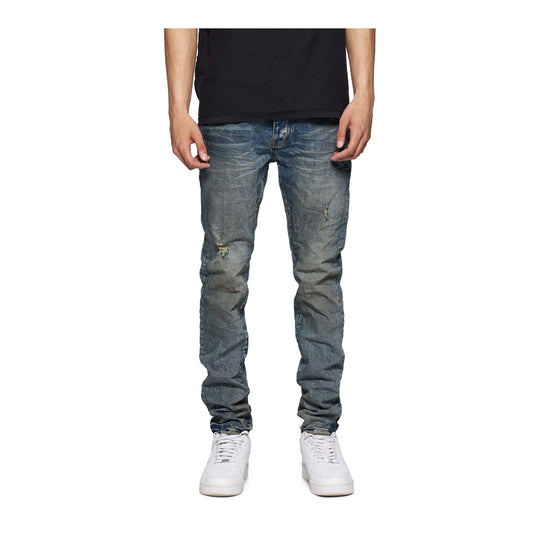 Purple Brand Mens Vintage Mechanic Dirty Skinny Fit Jeans P001-MDMD225 Mid Indigo