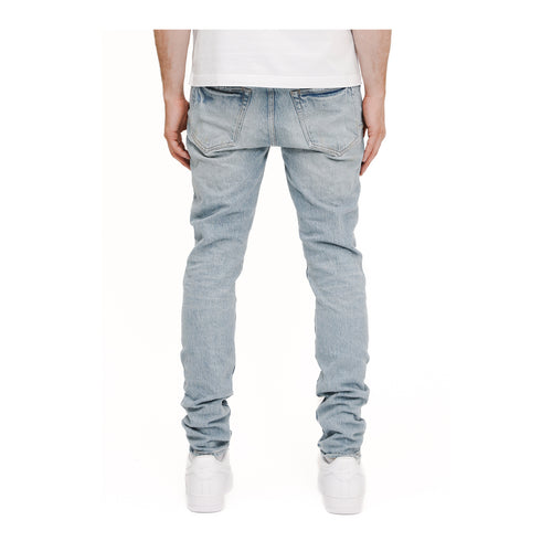 Purple Brand Mens Skinny Sandstone Skinny Fit Jeans P001-SDST225 LT Indigo