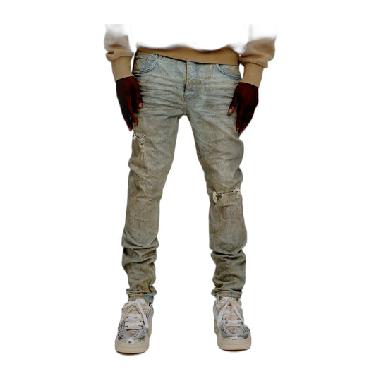Purple Brand Mens Mud Skinny Fit Jeans P001-SKFM126 Tan