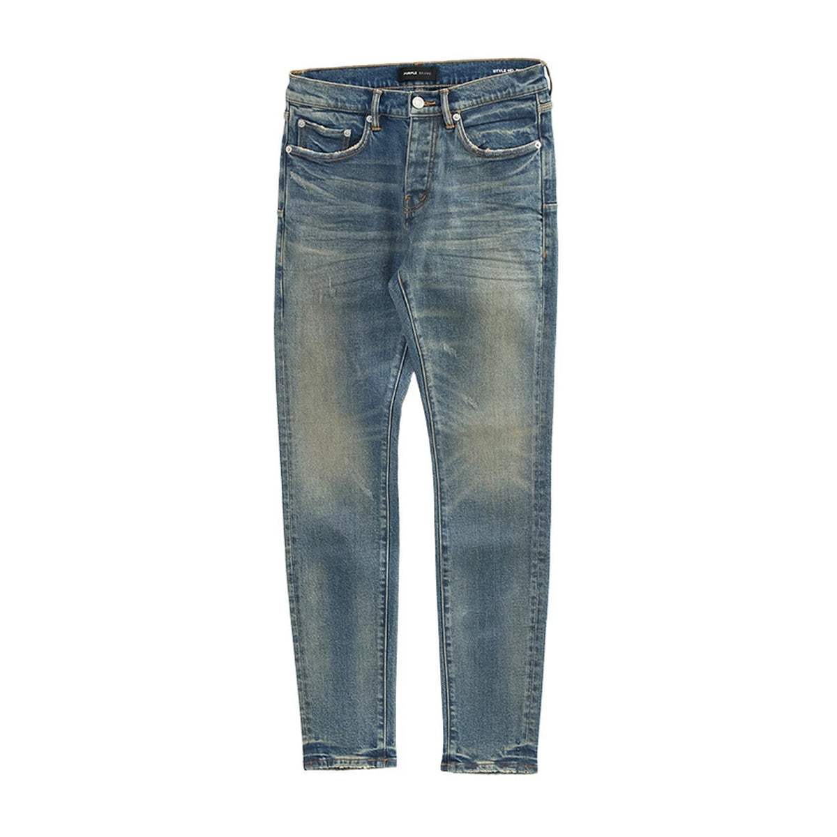 Purple Brand Mens Southgate Worn Coated Skinny Fit Jeans P001