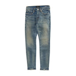 Purple Brand Mens Southgate Worn Coated Skinny Fit Jeans P001-SSWA125 Mid Indigo