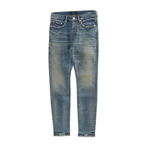 Purple Brand Mens Southgate Worn Coated Skinny Fit Jeans P001