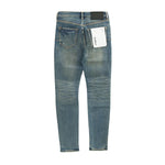 Purple Brand Mens Southgate Worn Coated Skinny Fit Jeans P001-SSWA125 Mid Indigo