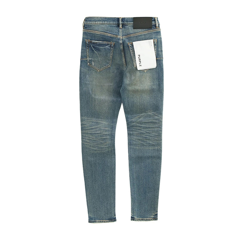 Purple Brand Mens Southgate Worn Coated Skinny Fit Jeans P001-SSWA125 Mid Indigo