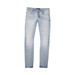 Purple Brand Mens Skinny Fit Jeans P001-WLIW223 Worn Light Indigo Wash