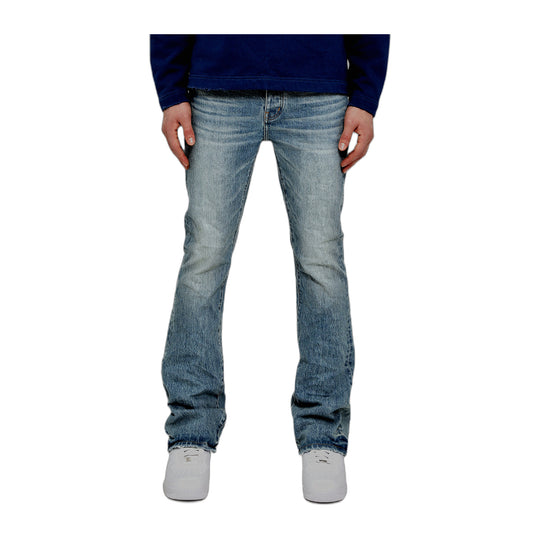 Purple Brand Mens Flare Worn Bootcut Jeans P004-FFWL425 LT Indigo