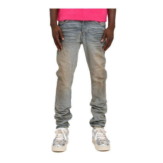 Purple Brand Mens Glow Dirty Straight Leg Jeans P005-GLDR126 Lt Indigo