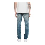 Purple Brand Mens Vintage Aged Indigo Blowout Straight Leg Jeans P005-VAIB323 Mid Indigo