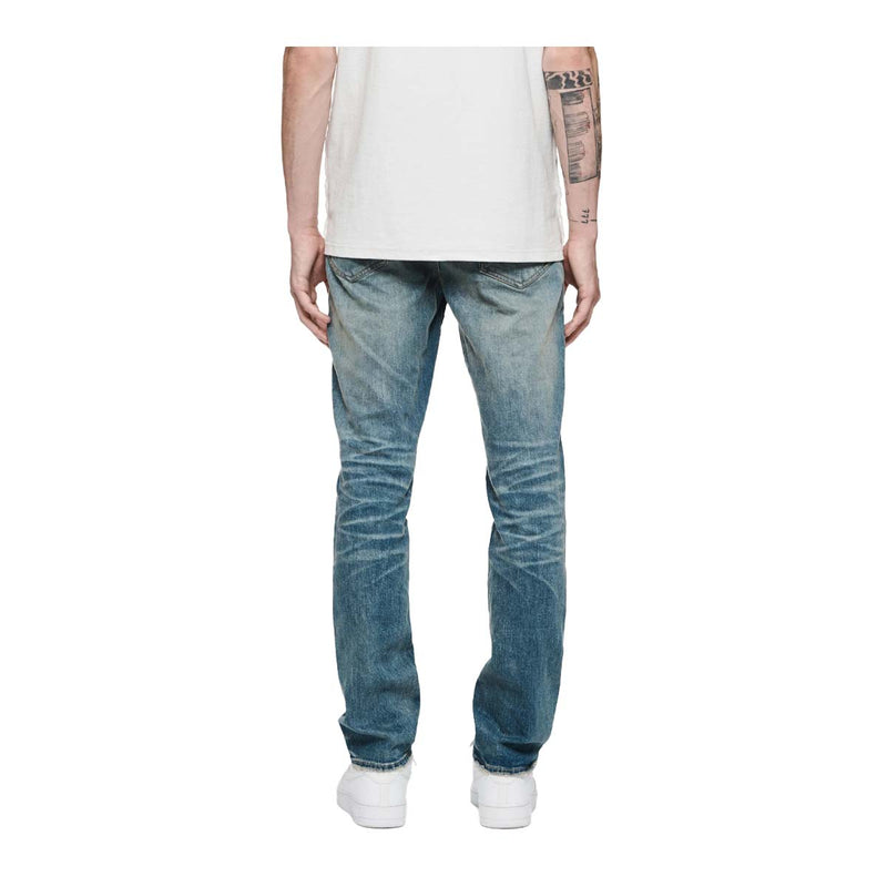 Purple Brand Mens Vintage Aged Indigo Blowout Straight Leg Jeans P005-VAIB323 Mid Indigo