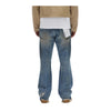 Purple Brand Mens Repair Blowouts Dirty Bootcut Jeans P011-VTLG425 Mid Indigo