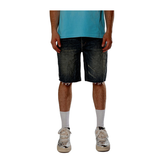 Purple Brand Mens Vintage Mid Shorts P059-VTST226 Mid Indigo