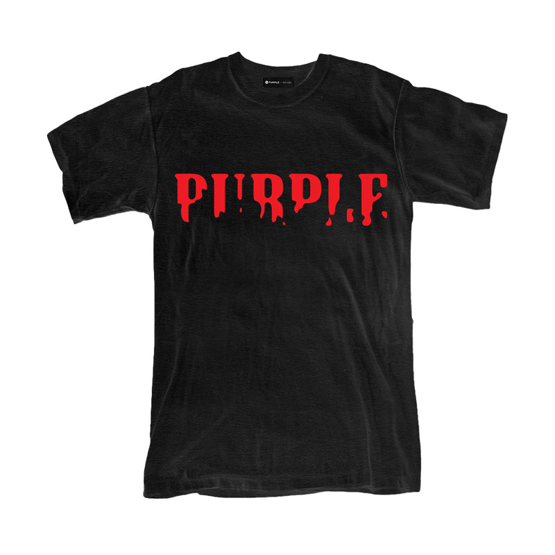Purple Brand Mens Inside Out Crew Neck T-Shirt P101-JBET223 Black Beauty