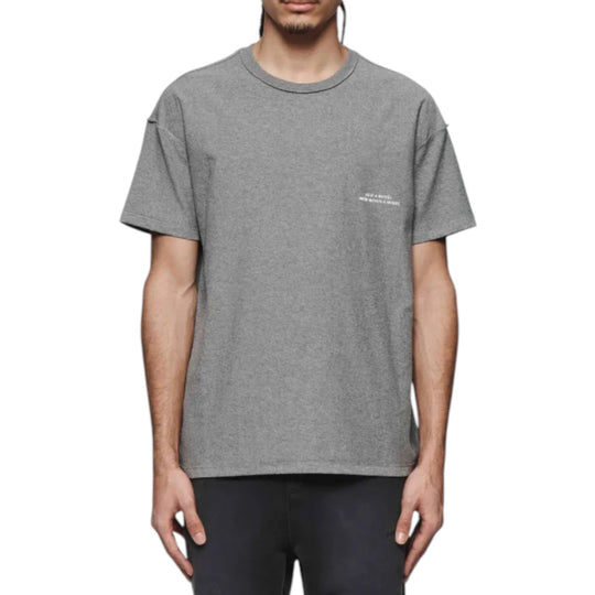 Purple Brand Mens Textured Inside Out Crew Neck T-Shirt P101-JGRW424 Heather