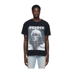 Purple Brand Mens Textured Inside Out Crew Neck T-Shirt P101-JMBB324 Black