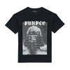 Purple Brand Mens Textured Inside Out Crew Neck T-Shirt P101-JMBB324 Black