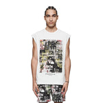 Purple Brand Mens Textured Jersey Tank Top P103-JNBW324 White