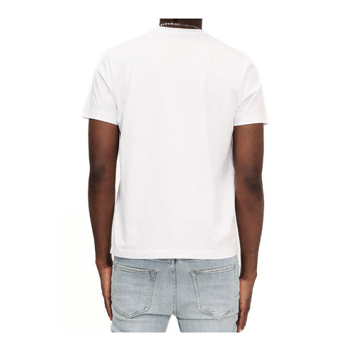 Purple Brand Mens Textured Jersey Crew Neck T-Shirt P104-CWCG225 White