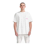 Purple Brand Mens Crew Neck T-Shirt P104-JCMM123 Monogram White