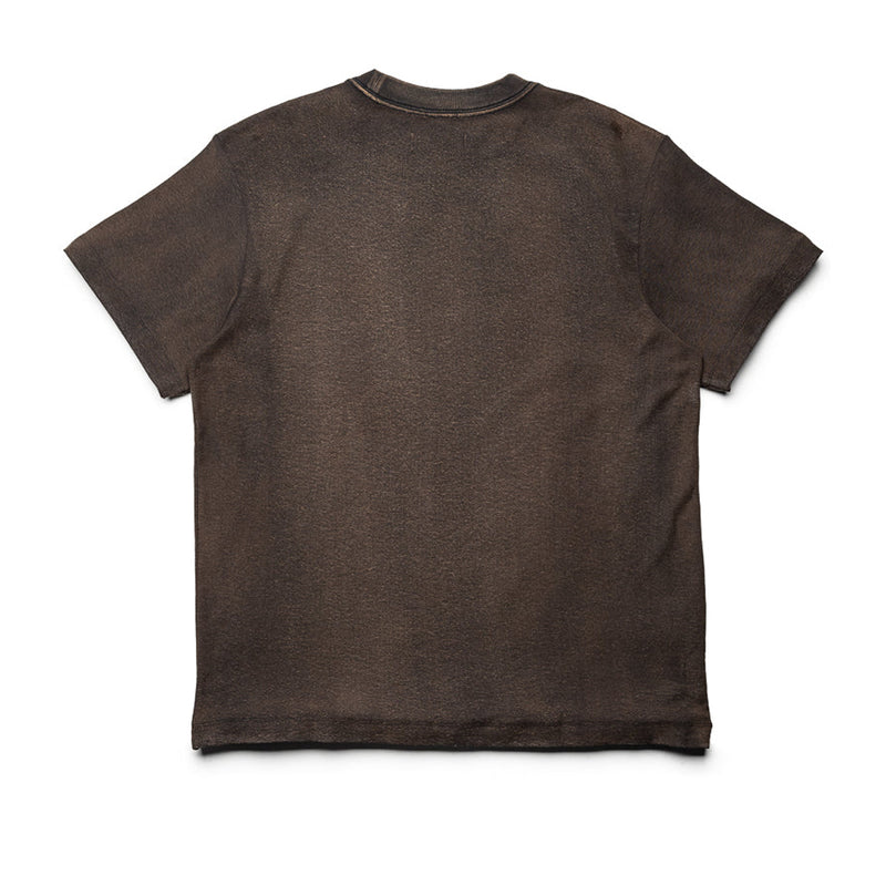 Purple Brand Mens Textured Jersey Crew Neck T-Shirt P104-JOWG125 Orange