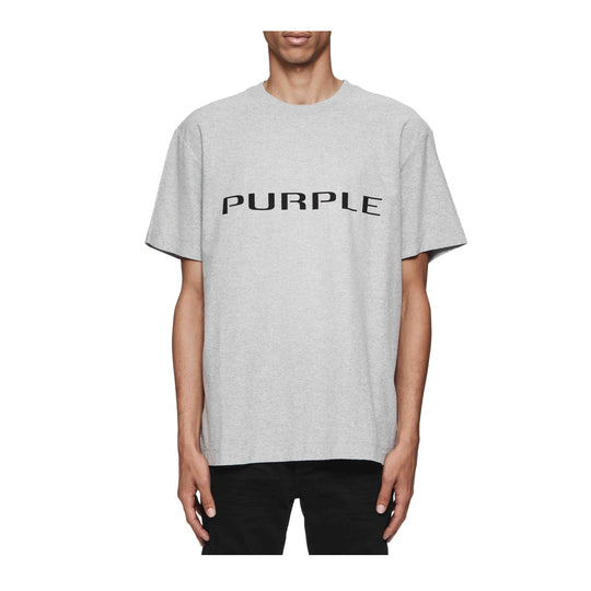 Purple Brand Mens Textured Jersey Crew Neck T-Shirt P104-JWHG324 Heather