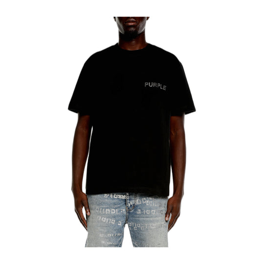 Purple Brand Mens HWT Jersey Crew Neck T-Shirt P117-HBSE226 Black