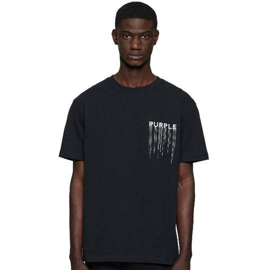 Purple Brand Mens HWT Jersey Crew Neck T-Shirt P117-HBWD125 Black