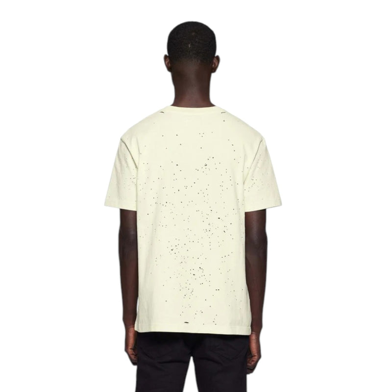 Purple Brand Mens HWT Jersey Crew Neck T-Shirt P117-HFGT125 Ivory