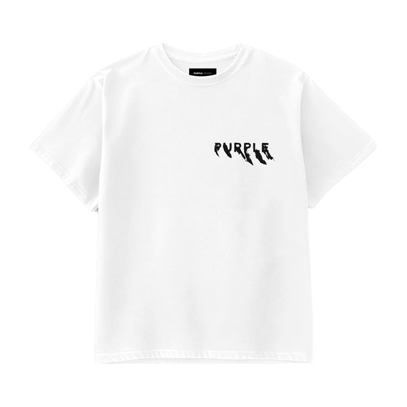 Purple Brand Mens HWT Jersey Crew Neck T-Shirt P117-HJCM823 White