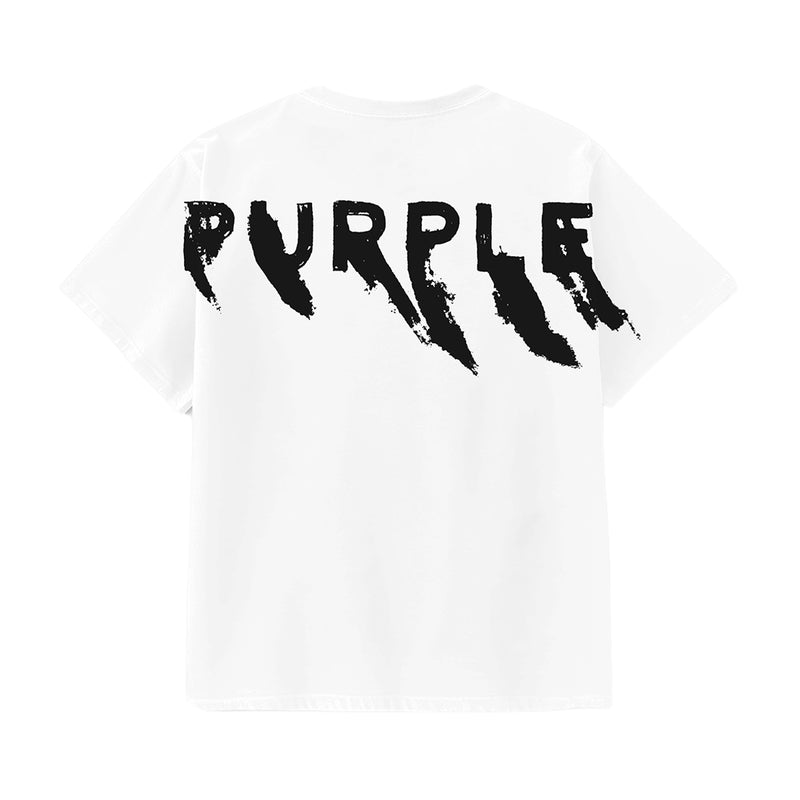 Purple Brand Mens HWT Jersey Crew Neck T-Shirt P117-HJCM823 White
