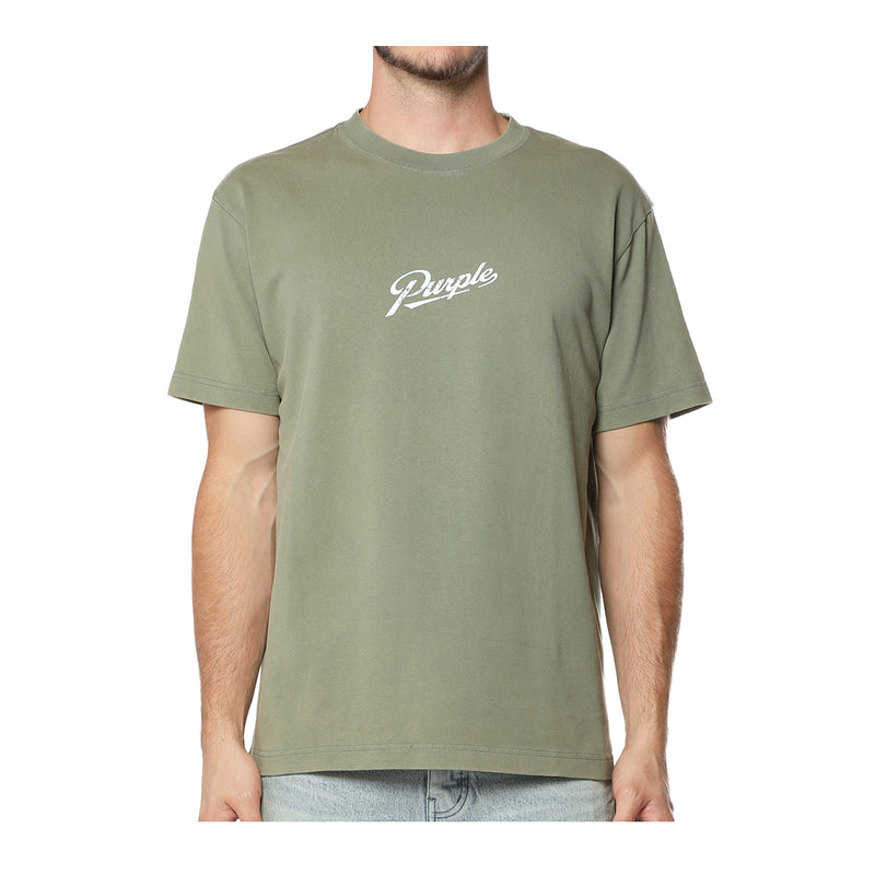 Purple Brand Mens HWT Jersey Crew Neck T-Shirt P117-HJLC326 Green