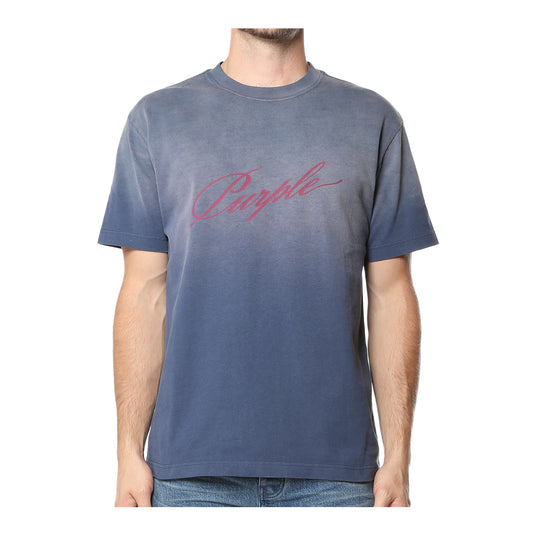Purple Brand Mens HWT Jersey Crew Neck T-Shirt P117-HWCP326 Blue