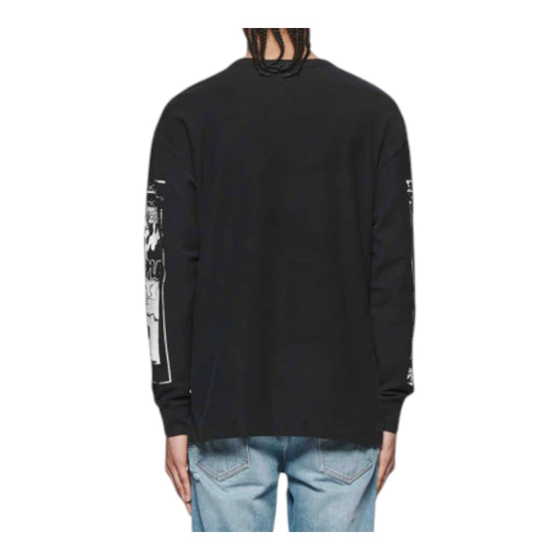 Purple Brand Mens Flyer Long Sleeve Shirt P204-JBBF424 Black