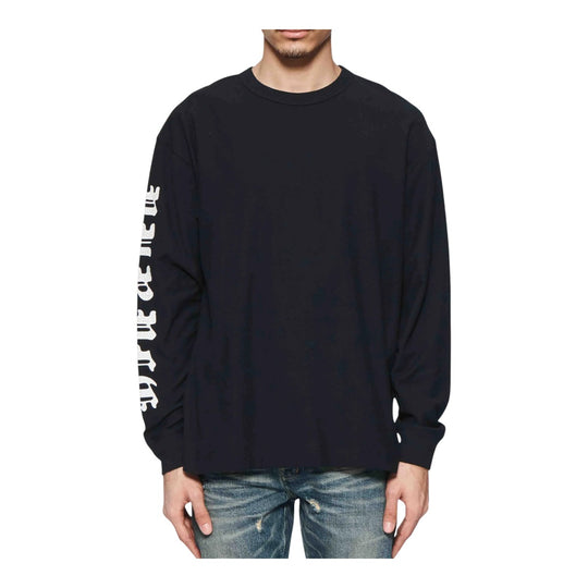 Purple Brand Mens Flyer Long Sleeve Shirt P204-JBSS424 Black