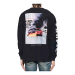Purple Brand Mens Flyer Long Sleeve Shirt P204-JBSS424 Black