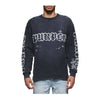 Purple Brand Mens Textured Jersey Sweatshirt P204-JWGW125 Black
