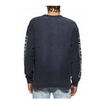 Purple Brand Mens Textured Jersey Sweatshirt P204-JWGW125 Black