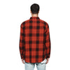 Purple Brand Mens Plain Flannel Button Front Shirt P331-FPFR124 Red