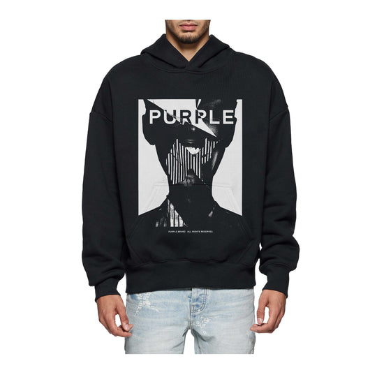 Purple Brand Mens Heavyweight Fleece PO Hoodie P401-HBBF125 Black