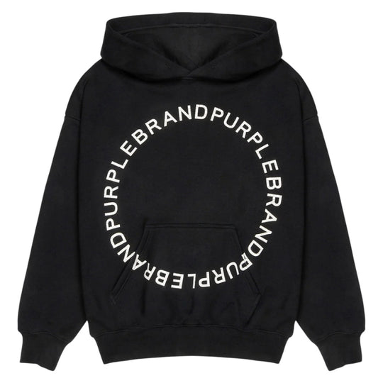 Purple Brand Mens HWT Fleece PO Hoodie P401-HBBW124 Black Beauty