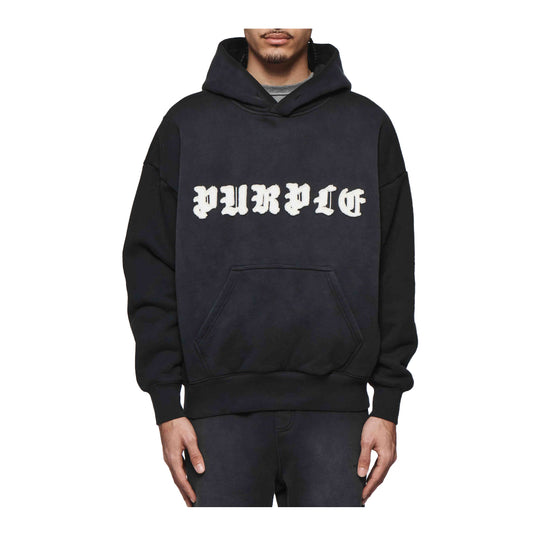 Purple Brand Mens HWT Fleece PO Hoodie P401-HBGW424 Black