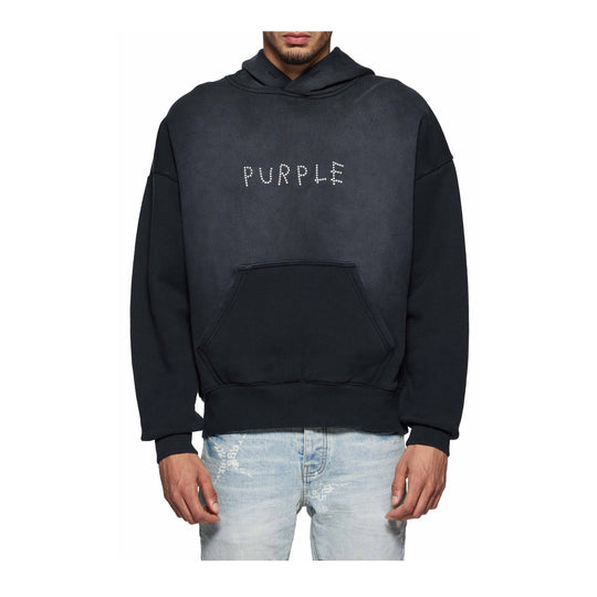 Purple Brand Mens Heavyweight Fleece PO Hoodie P401-HBSS125 Black