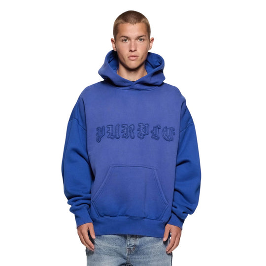 Purple Brand Mens HWT Fleece PO Hoodie P401-HMGW424 Blue