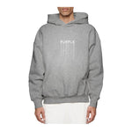 Purple Brand Mens Heavyweight Fleece PO Hoodie P401-HMHT125 Grey