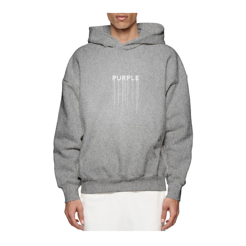 Purple Brand Mens Heavyweight Fleece PO Hoodie P401-HMHT125 Grey