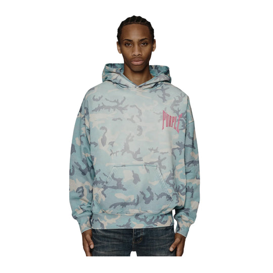 Purple Brand Mens All Over Print Hoodie P401-MFCA224 Camo